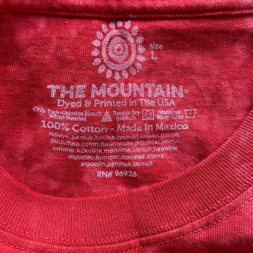 Y2K The Mountain Gina Gray Red Dyed Short Sleeve T Shirt - Adult Size L - Picture 4 of 5